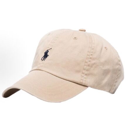 Polo Ralph Lauren cotton logo embroidery cotton baseball cap men's and women's same style couple beige
