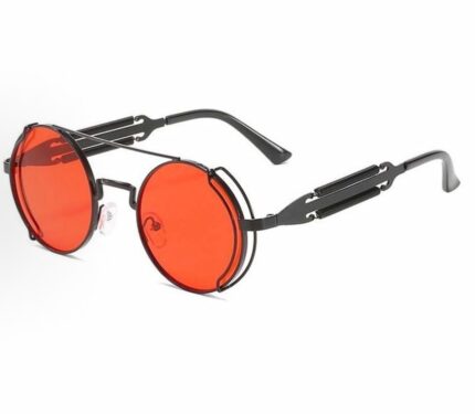 NOME European and American style steampunk retro sunglasses hollow double spring sunshade hip-hop metal round sunglasses men's and women's same style couple style