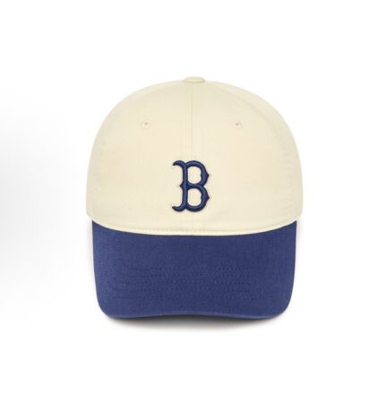 MLB contrasting color stitching embroidered letters cotton cap CP33 men's and women's same style couple blue