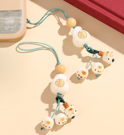 Xiangyin Mobile Phone Hanging Keychain #Good Luck Bodhi/Bodhi Seed Pendant Men's and Women's Same Couple Style