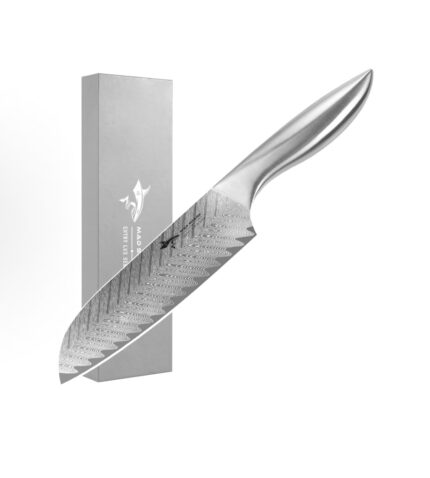 Mad shark Damascus steel imported kitchen knife household chef special slice Sande kitchen small fruit knife
