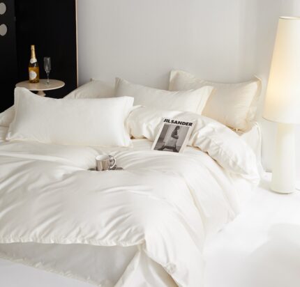 ROBINHOOD ROBINHOOD BEDDING SET SOLID COLOR FOUR-PIECE SET HOTEL STYLE SIMPLE SHEETS DOUBLE SKIN-FRIED QUILT COVER BEDDING