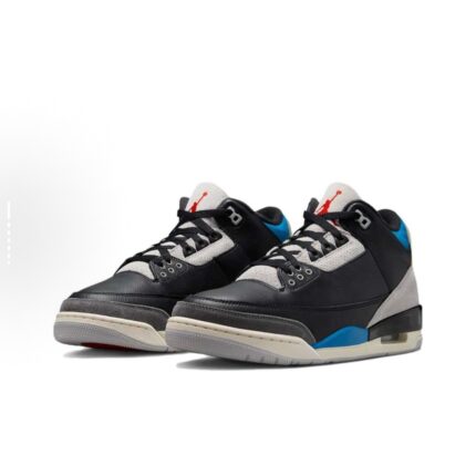 Jordan Air Jordan 3 Retro "Rare Air" Comfortable, versatile, slip-resistant, abrasion-resistant, mid-cut, retro basketball shoes for men, black, gray, red