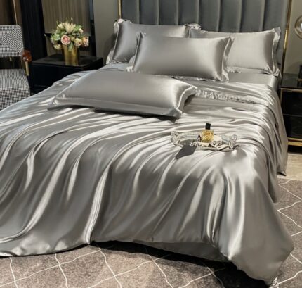 ROBINHOOD ROBINHOOD bedding set high-end light luxury four-piece set silky naked sleep spring and summer double bedding star hotel cool bed sheet quilt cover