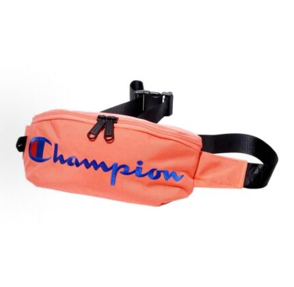 Champion Logo Embroidered Casual Nylon Bum Bag for Men and Women, Orange
